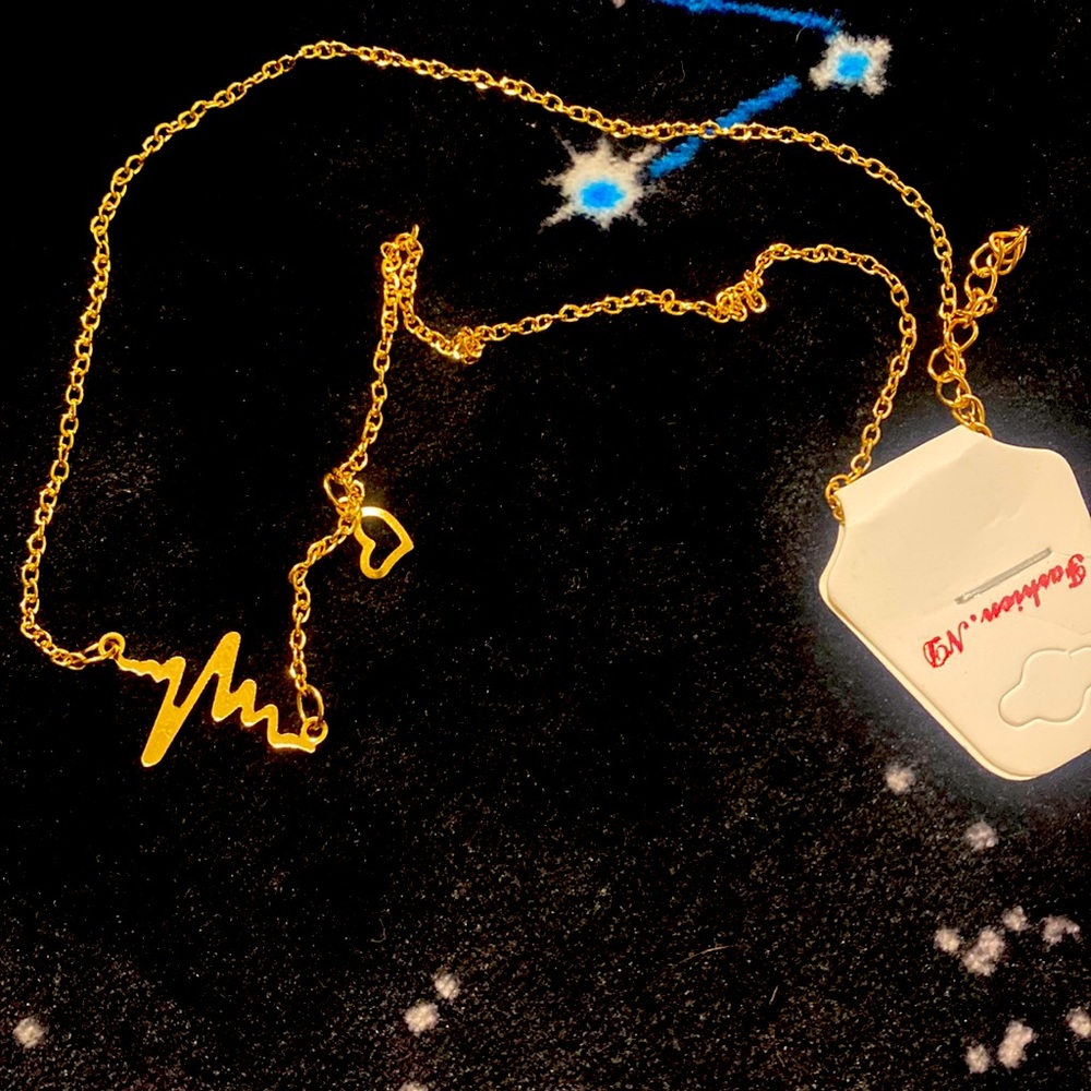 Gold Heartbeat Necklace